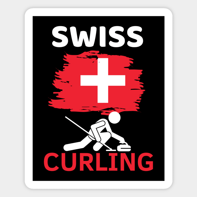 Swiss Curling Magnet by funcreation